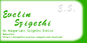 evelin szigethi business card